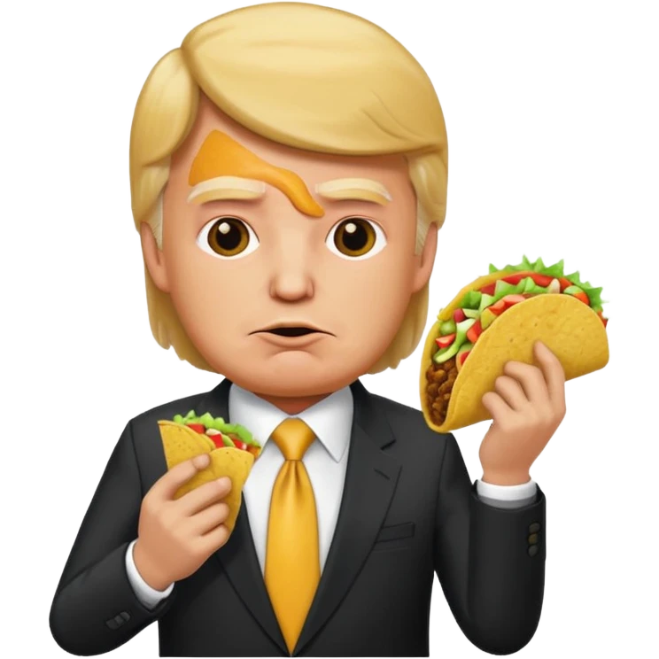trump eating taco emoji