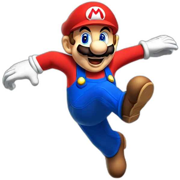 Mario jumping emoji