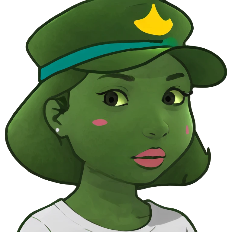 A brunette girl with light skin and brown eyes , rosy lips and cheeks and white T-shirt emoji