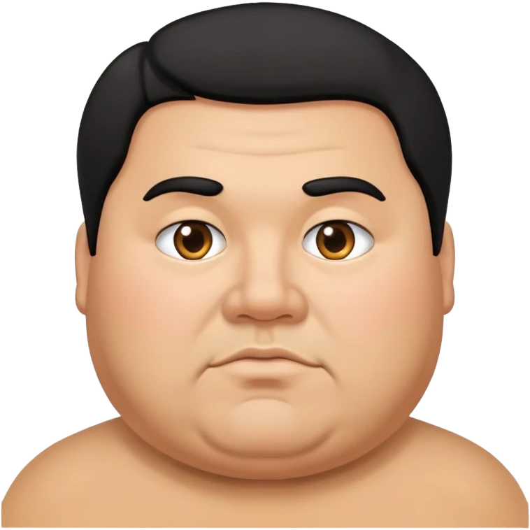 fat guy with black hair emoji