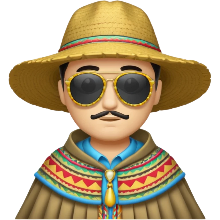 man with fashion pancho sunglasses emoji