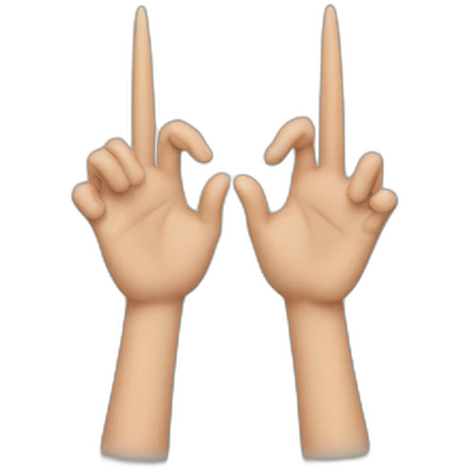 Pointy hands emoji