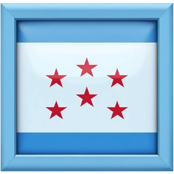 Chicago flag four stars emoji