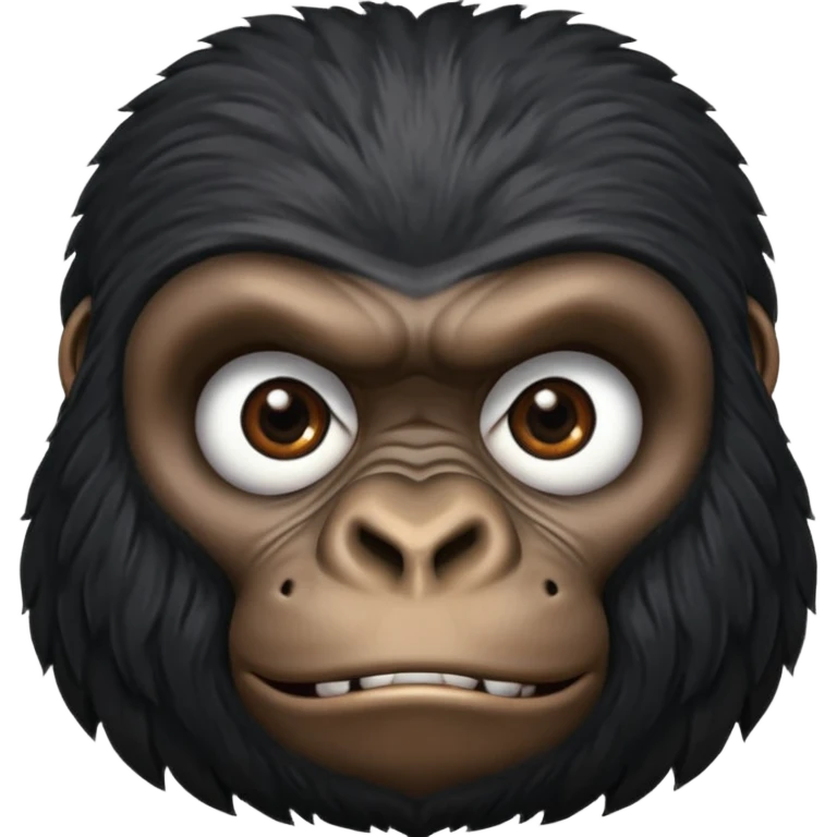 black gorilla face emoji