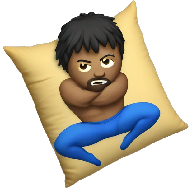 wrestler hitting pillow emoji