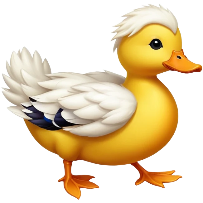 Cute duck running emoji