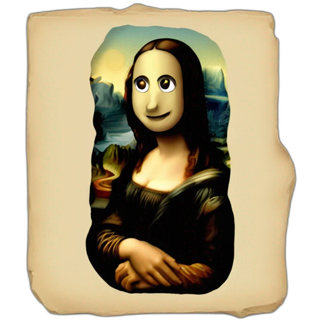 mona lisa head emoji