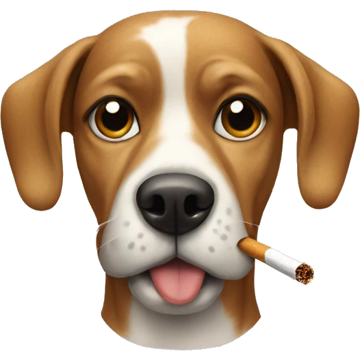 dog wit cigarette emoji