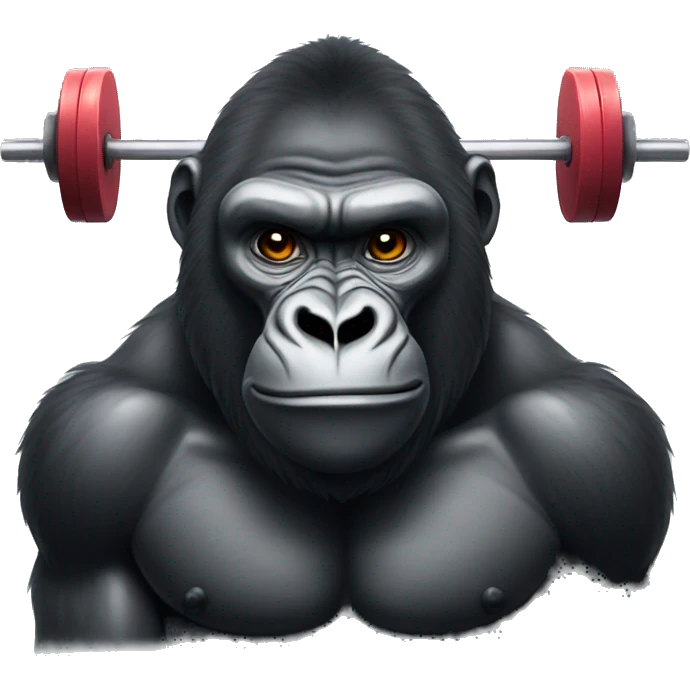 Gorilla in gym emoji