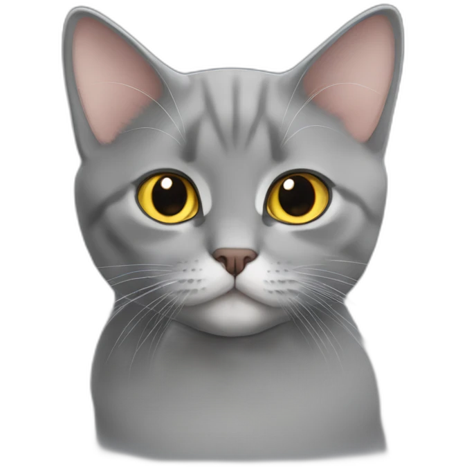 Superman british short hair Grey cat emoji