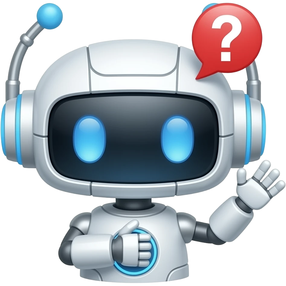 a bot who is offering support / answering questions emoji