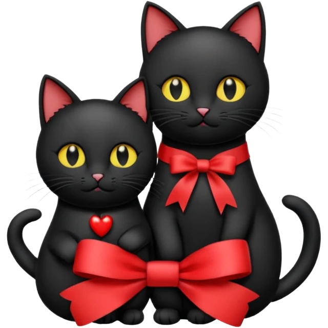 get well soon with black cats holding sign with STU emoji