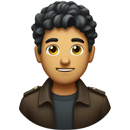 Persona con pelo oscuro y cuernos de alce emoji
