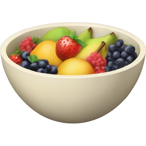 Asai fruits bowl  emoji