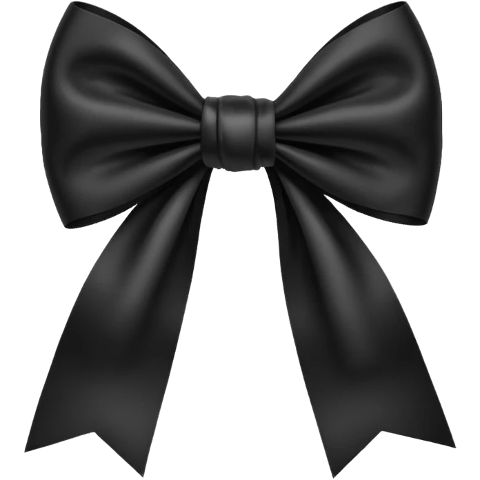 Black bow emoji