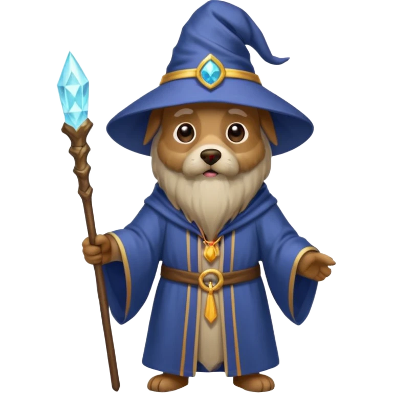 Dog wizard emoji