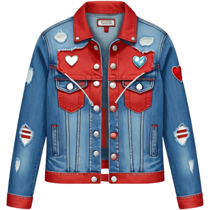 Guess brand Cropped denim jacket for women, isolated  emoji