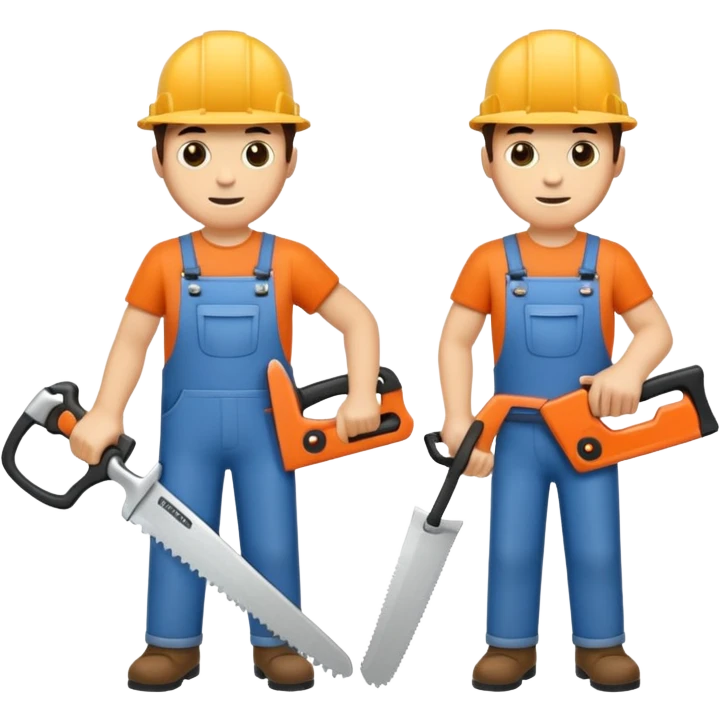 men with saws emoji