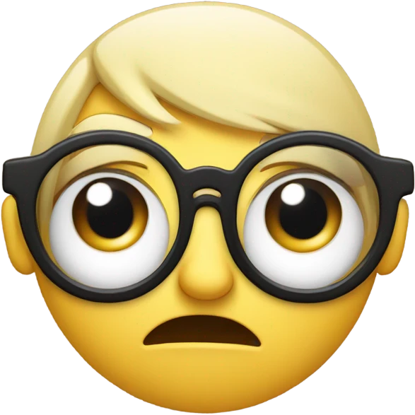 😳 but with big glasses emoji