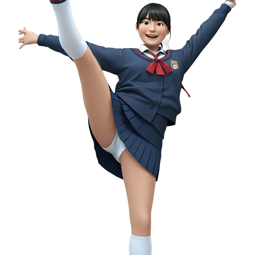 smiling girl in school uniform emoji