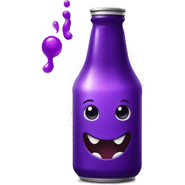 Une canette de monster noire et violette emoji