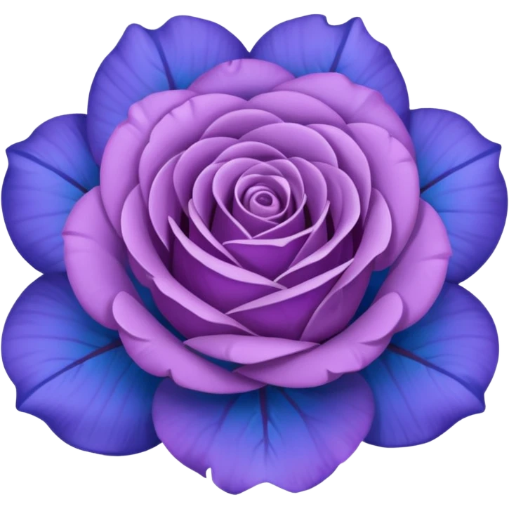 rose shape flower, no stem, now make it a blue purple color. dont use two colors, just one, the color code is: 0019ff emoji