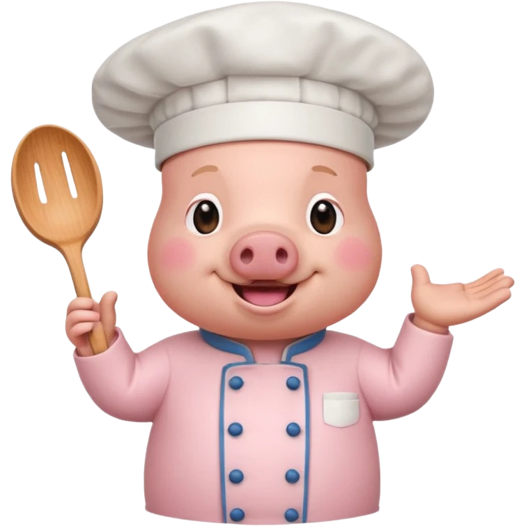 pink chef animal emoji