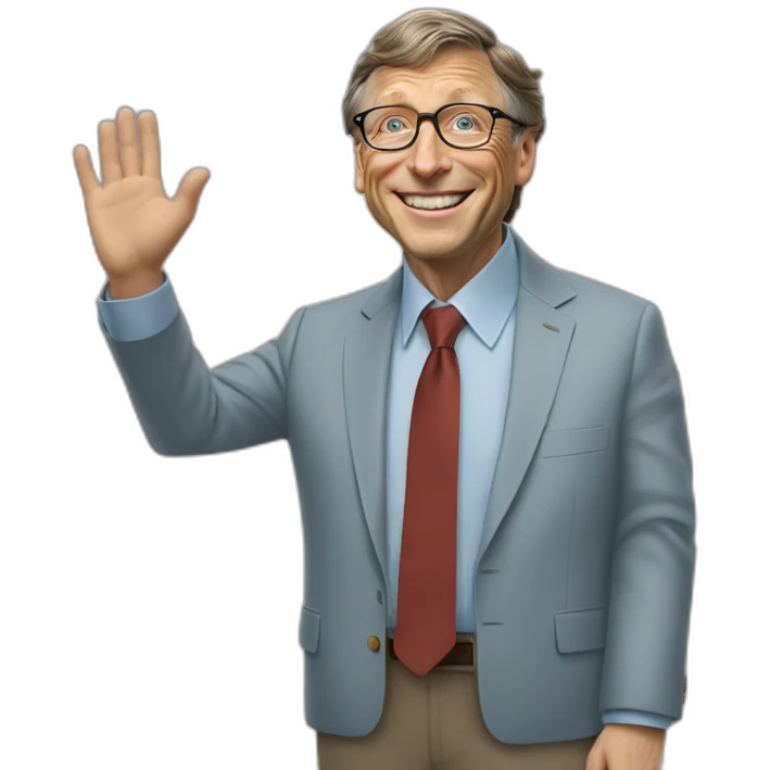 Bill gates waving emoji