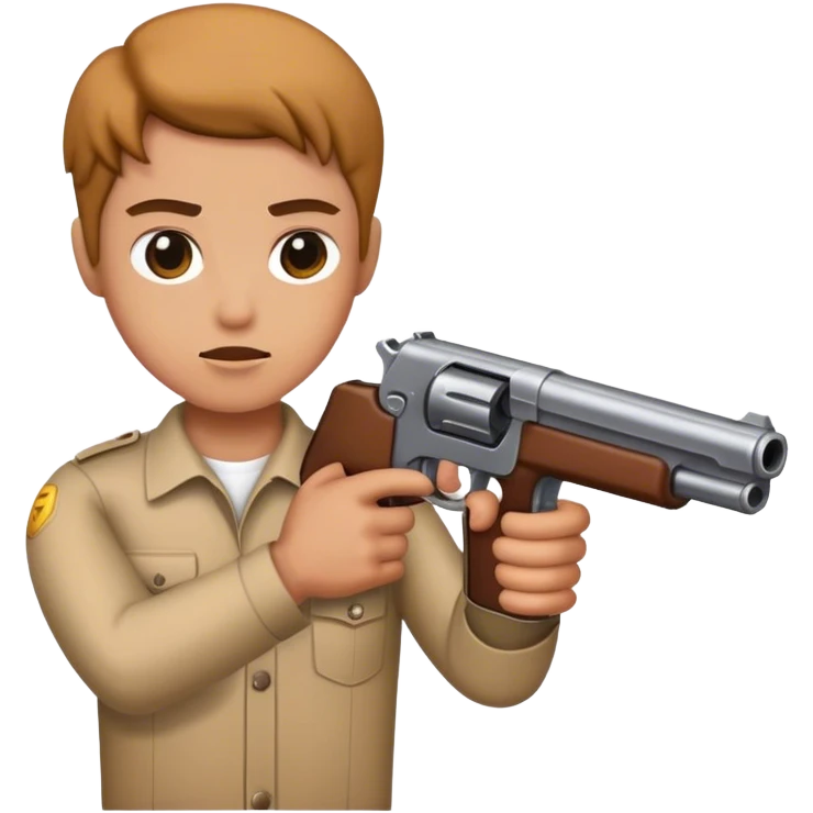 Holding a gun emoji