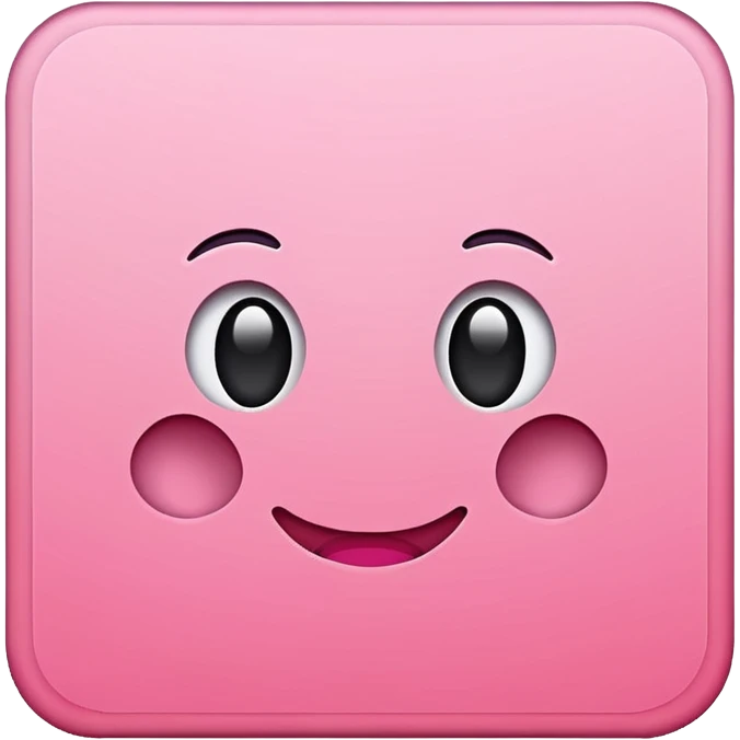 simple pink square paper no face on it emoji