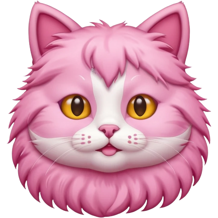 a cute pink cat icon emoji