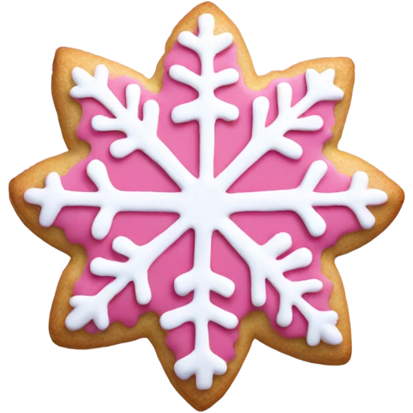 pink snowflake cookie  emoji
