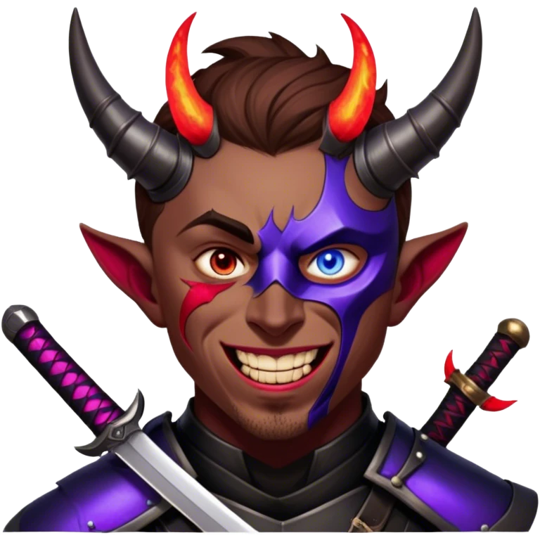 Demon-Horned Warrior emoji