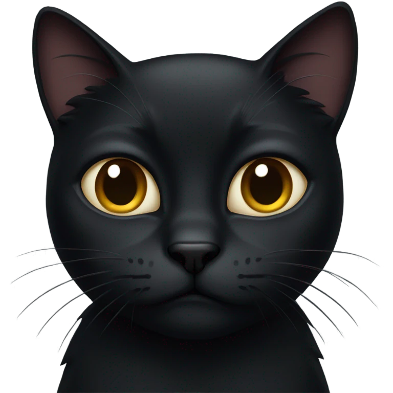 black cat looking annoyed emoji