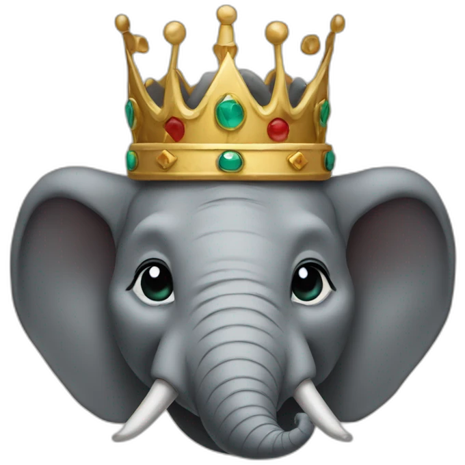 Elephant as king emoji