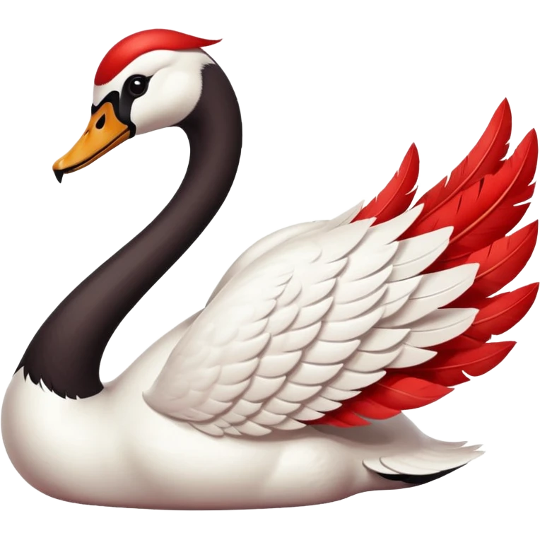 Swan in cherry red  emoji