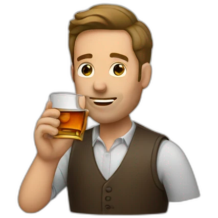 man drinking a whisky  emoji