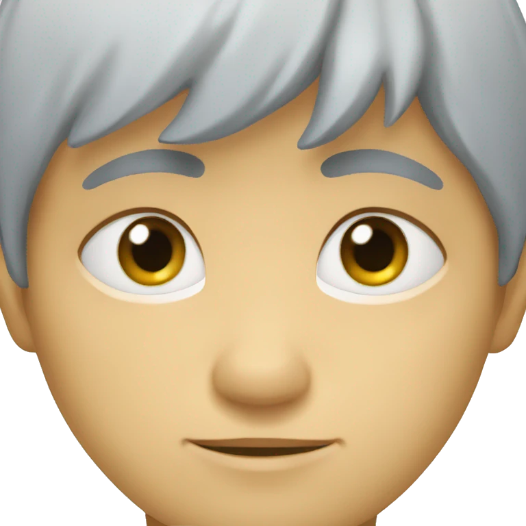 niño ojos azules y rubio con la cara entera emoji
