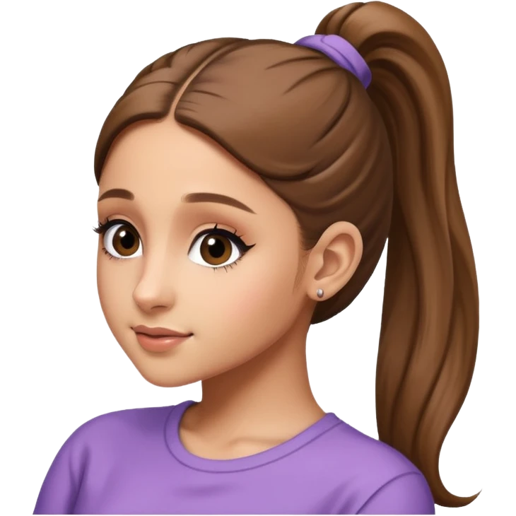 ariana grande ponytail 2025 a little older she’s 32 not 12 emoji