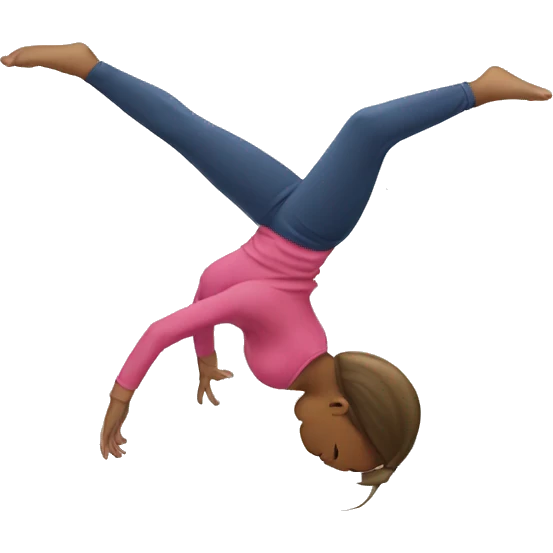 Girl doing a back flip  emoji