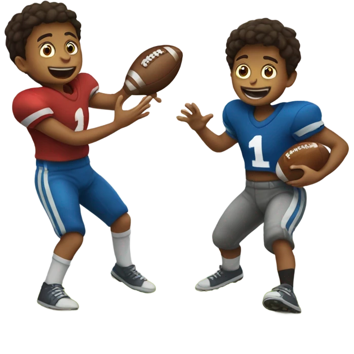 2 boys throwing a football emoji