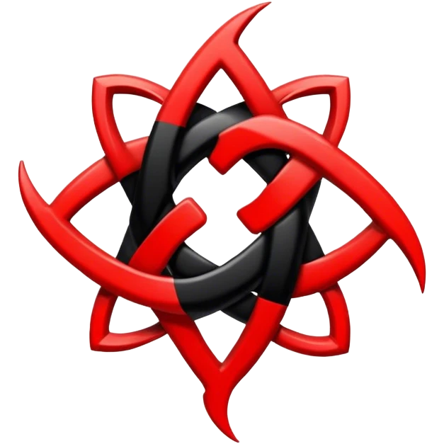 red and black chaos dark symbol emoji