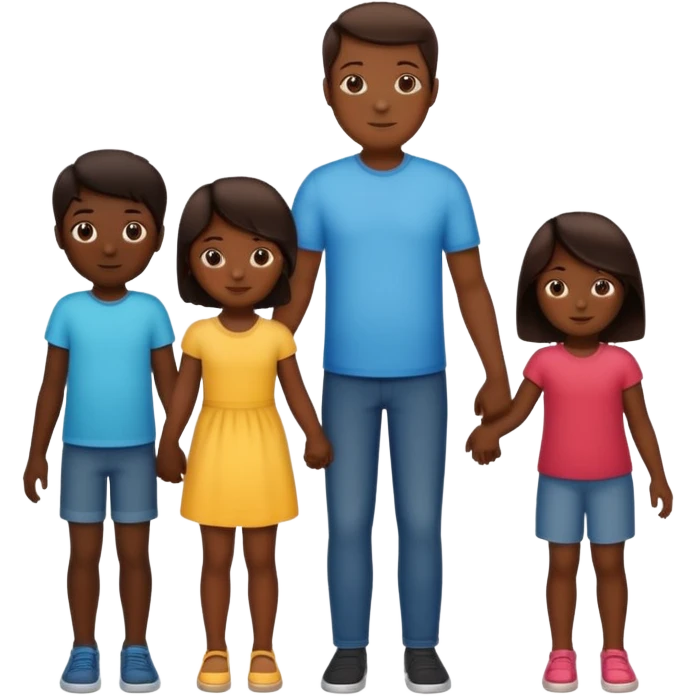 no faces only silhoute of family of 5 emoji