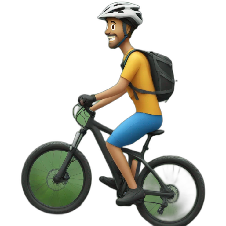 man on mountain bike emoji