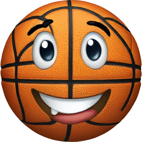 Basketball smiling emoji