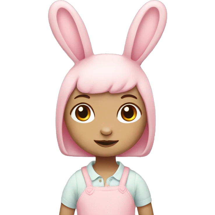 pastel pink rabbit doll emoji