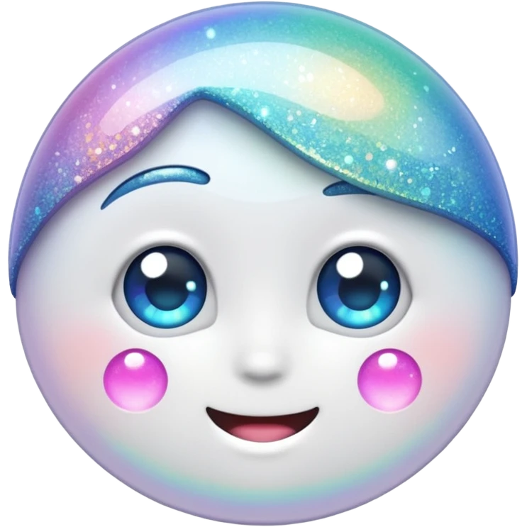 white glory glitter emoji