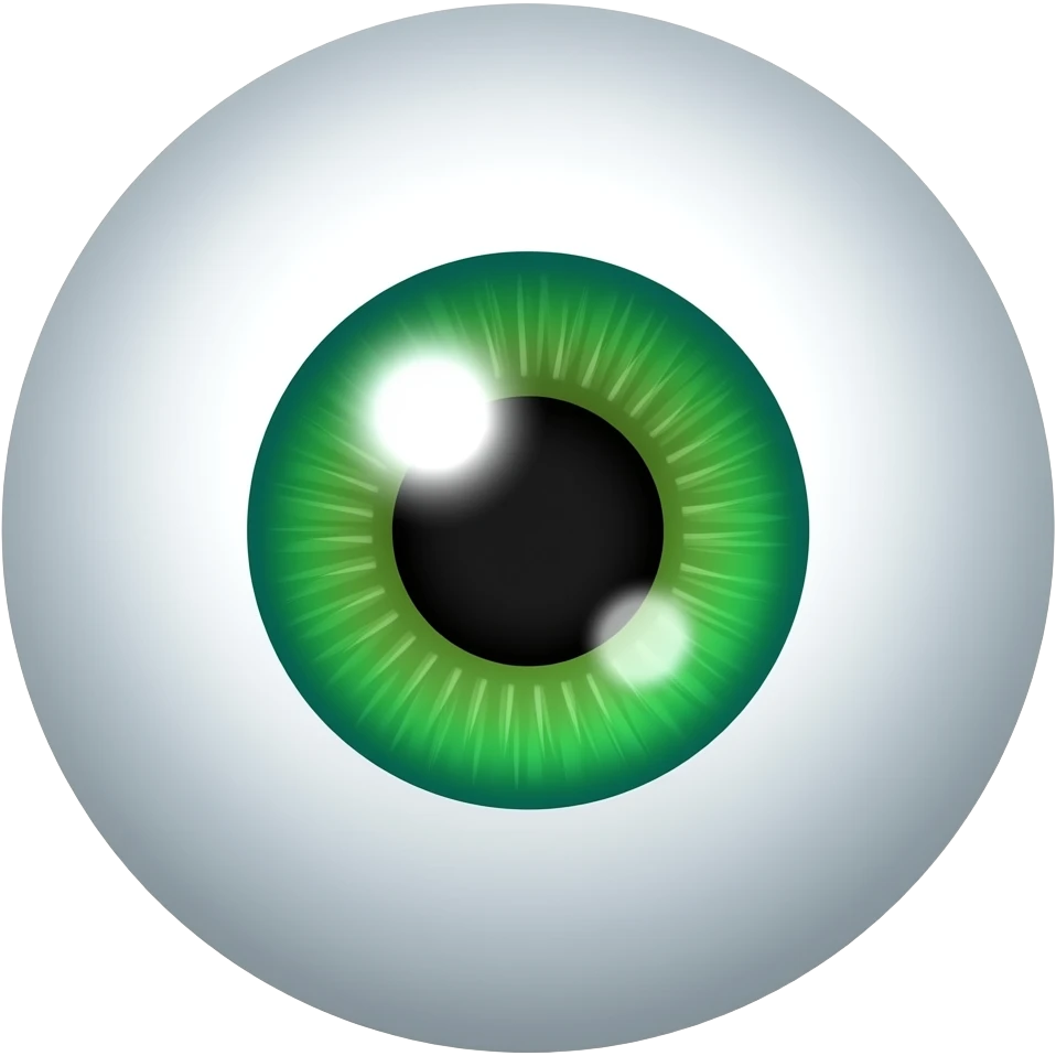 Green eye emoji