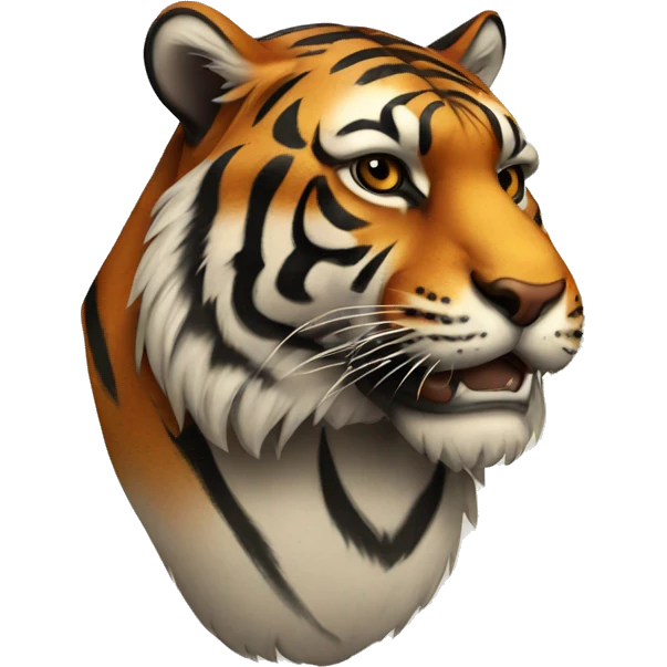 traditional tattoo tiger emoji