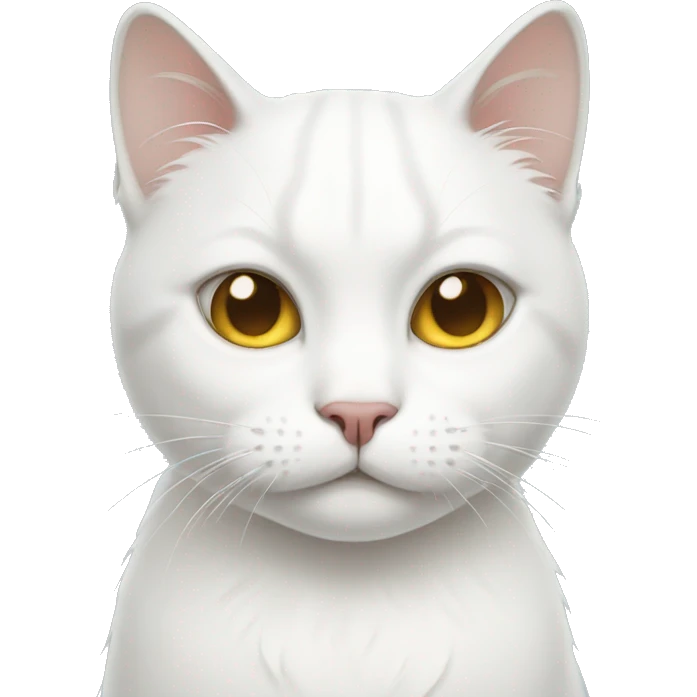 White cat with tears emoji